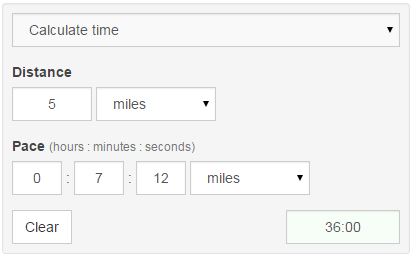 Run pace calculator.