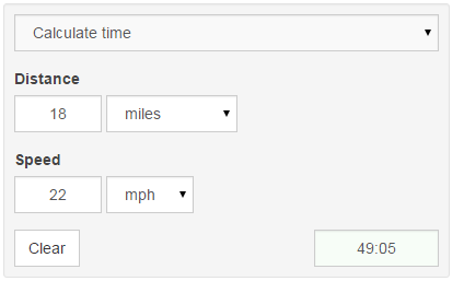 Bike speed calculator.