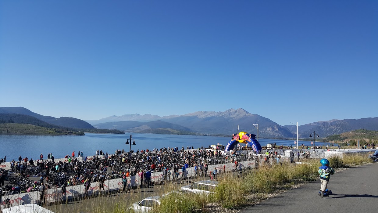 Transition area for the 106 West Triathlon